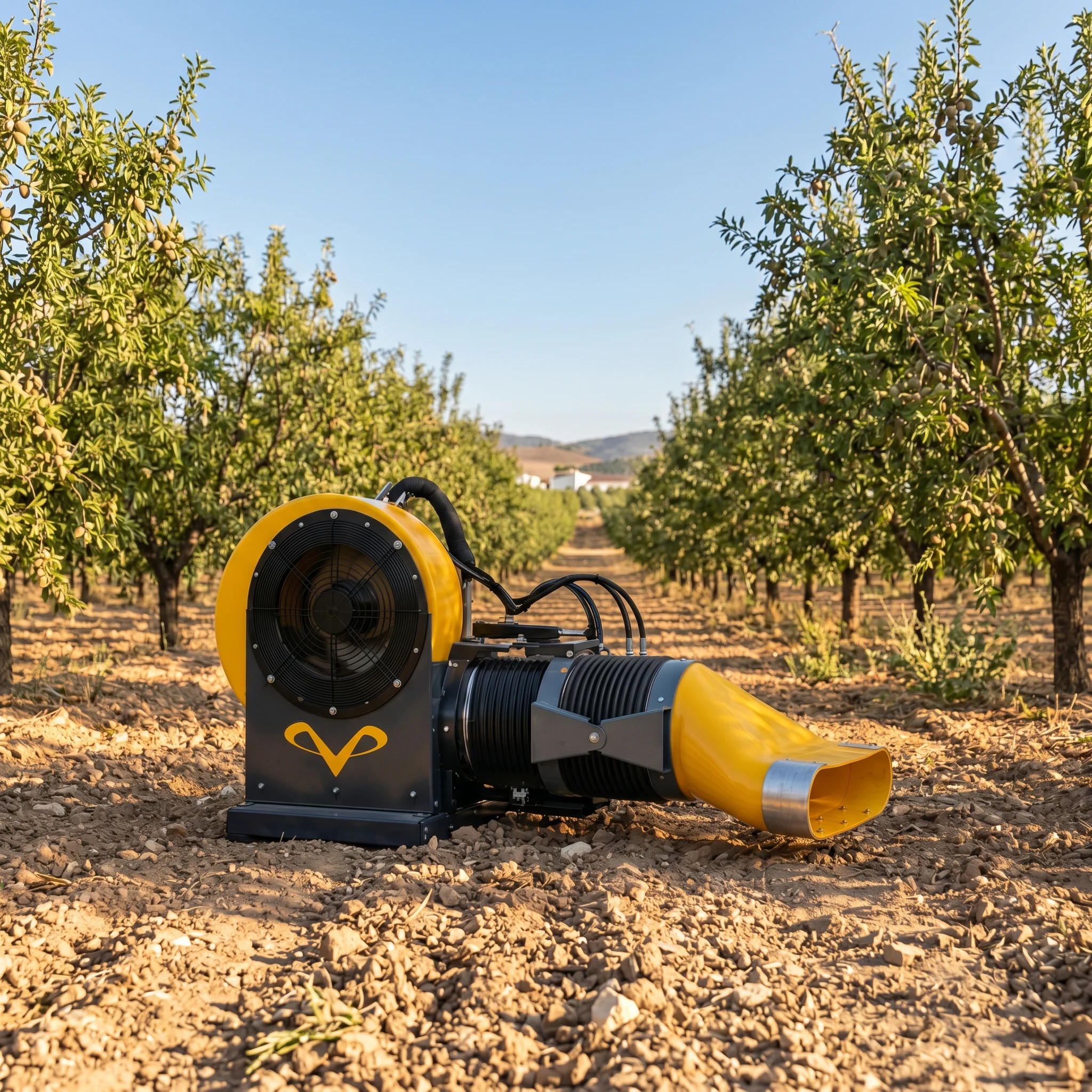 Cañón soplador para tractor Pulveragro en el campo